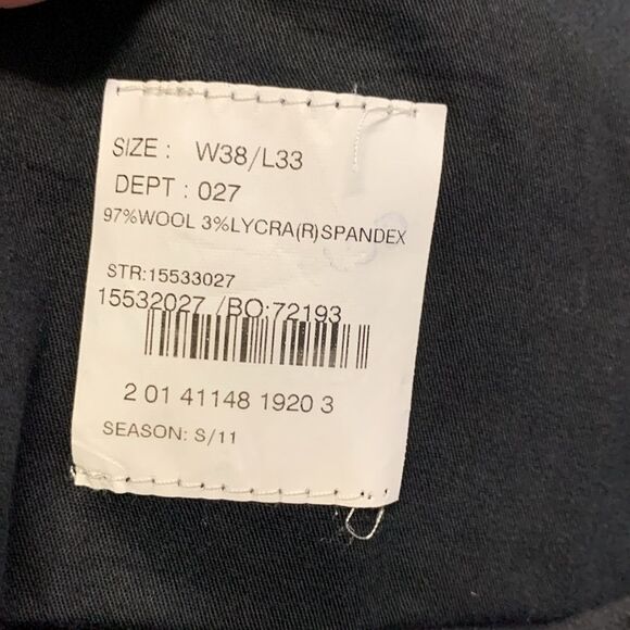 Brooks Brothers Gray Single Pleat Cuffed Wool Trouser Dress Pants Size 38 X 33 - Picture 9 of 11